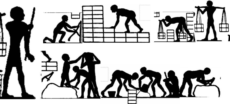 Hebrew slaves built the cities of Egypt in the Passover story.