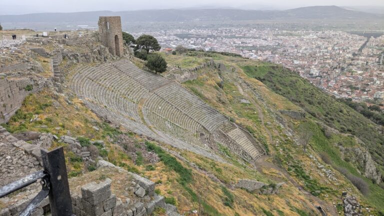 Pergamos, Pergamum, Bergma, Turkey, Asia Minor Acropolis and Theater from the Seven Churches of Revelation