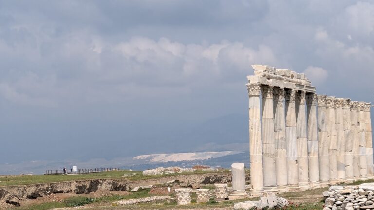 Laodicea, one of the seven churches of Revelation and nearby Hierapolis in the background